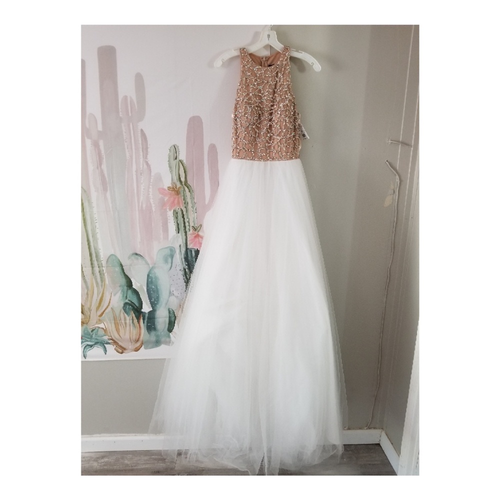 David's Bridal - Ballgown Beaded Prom Dress